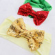 Christmas Sequins Bow Headband For Baby  