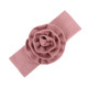 Solid Color Flower Decor Ribbed Headband For Baby  