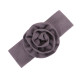 Solid Color Flower Decor Ribbed Headband For Baby  