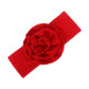 Solid Color Flower Decor Ribbed Headband For Baby  