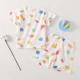 3M-3Y Baby Pajama Sets Cartoon Print Top And Shorts  Baby Clothes Suppliers  