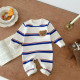 3-24M Baby Bear Striped Knitted Jumpsuit  Baby Clothes  