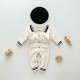 3-24M Baby Lapel Button-Up Knitted Jumpsuit  Baby Clothes  