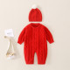 0-18M Baby Twist Knitting Jumpsuit & Hairball Hats  Baby Clothing  