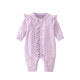 0-18M Baby Ruffled Knitted Button Jumpsuit  Baby Clothing  