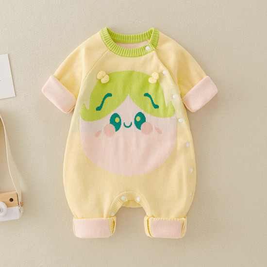 0-18M Baby Cartoon Knitted Jumpsuit Baby  Clothing  