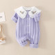 0-18M Baby Embroidery Floral Collar Knitted Jumpsuit Baby  Clothing  