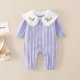 0-18M Baby Embroidery Floral Collar Knitted Jumpsuit Baby  Clothing  