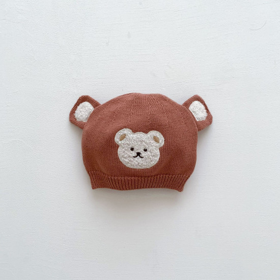 Baby Bear Knitted Beanie For Boys And Girls  Accessories  
