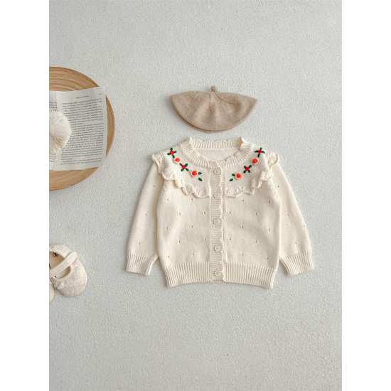 3-24M Baby Hand Embroidered Knitted Cardigan Sweater  Baby Clothes  