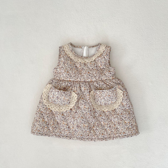 3-24M Baby Girls Thickened Lace Cotton Jacket Or Tank Dress  Baby Clothing  