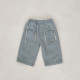 3-24M Baby Girls Raw Edge Pocket Cotton Denim Cropped Pants  Baby Boutique Clothing  