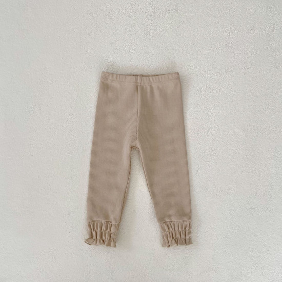 3-24M Baby Girls Pure Color Wooden Ears Bottoming Pants  Baby Boutique Clothing  