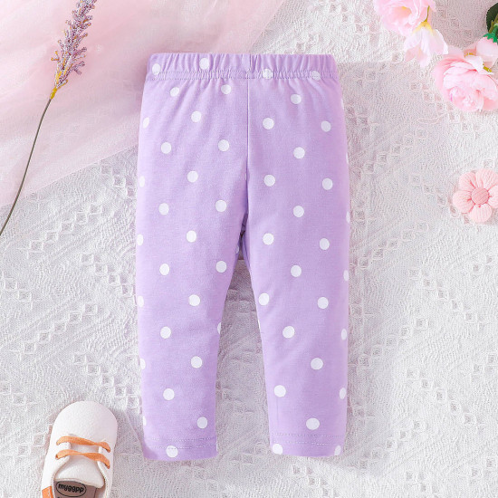 0-18M Baby Girl Spring And Autumn 3 Pieces Polka Dots Pants  Baby Clothing  