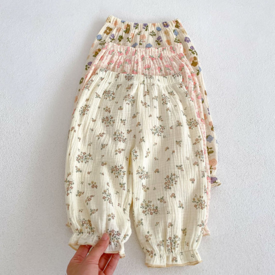 3-24M Baby Girls Floral Cotton Trousers  Girls Fashion Clothes  