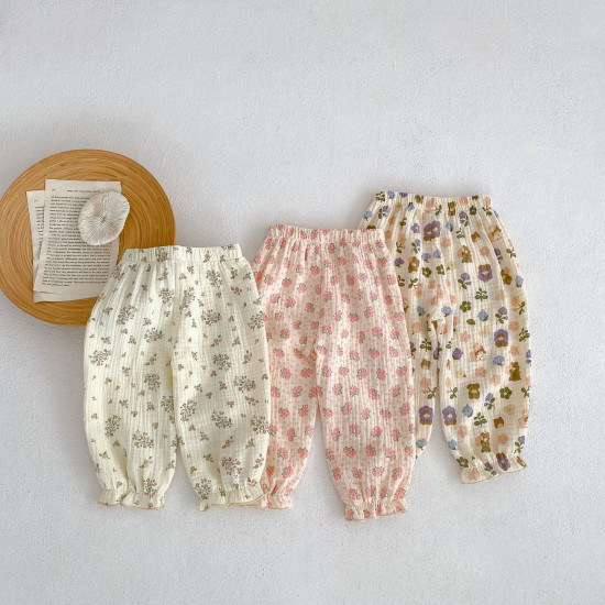 3-24M Baby Girls Floral Cotton Trousers  Girls Fashion Clothes  