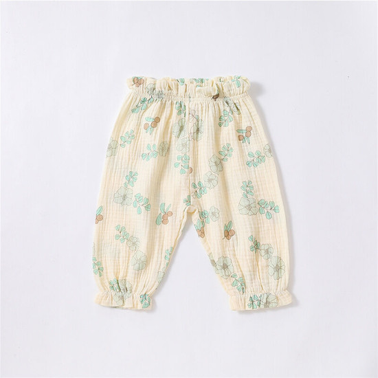 3-18months Baby Floral Cotton Gauze Trousers  Baby Boutique Clothing  