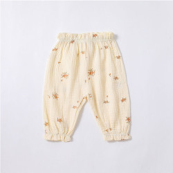 3-18months Baby Floral Cotton Gauze Trousers  Baby Boutique Clothing  