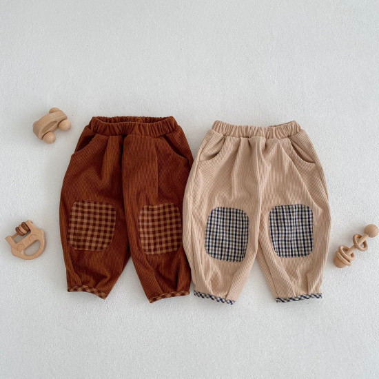 3-24M Baby Corduroy Plaid Trousers  Baby Boutique Clothing  