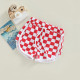 3M-3Y Baby Girls Checkerboard Drawstring Shorts  Baby Clothing  