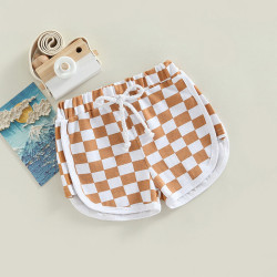 3M-3Y Baby Girls Checkerboard Drawstring Shorts  Baby Clothing  