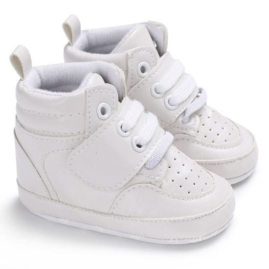 3-18 Months Baby Boys Months Baby Boys Solid Color High Top Sneakers Sneaker Velcro Shoes Kid  Accessories  