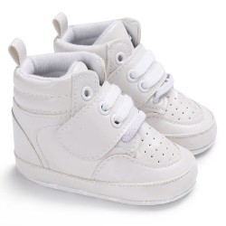 3-18 Months Baby Boys Months Baby Boys Solid Color High Top Sneakers Sneaker Velcro Shoes Kid  Accessories  