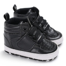 3-18 Months Baby Boys Months Baby Boys Solid Color High Top Sneakers Sneaker Velcro Shoes Kid  Accessories  