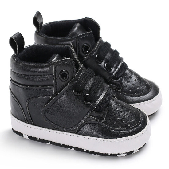 3-18 Months Baby Boys Months Baby Boys Solid Color High Top Sneakers Sneaker Velcro Shoes Kid  Accessories  
