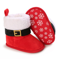 3-18M Baby Girls & Boys Santa Warm Snow Boots  Baby Shoes  