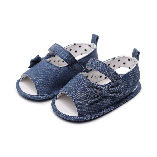 3-18M Baby Girls Bow Canvas Sandals  Baby Shoes  