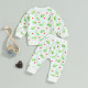 3-24M Baby Dinosaur Print Sweatshirt And Casual Pants Two-Piece Set  Baby Clothes  