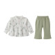 6M-3Y Baby Girls Sets Floral Ruffled Tops And Pants  Baby Clothing  
