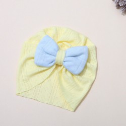 Newborn Contrast Bow Baby Turban Hat  Accessories Vendors  