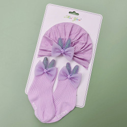 Newborn Rabbit Ears Baby Turban Hat Socks Set Of Two  Accessories Vendors  