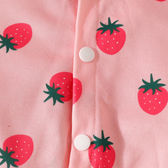 6M-3Y Baby Girls Strawberry Print Hooded Cape  Baby Boutique Clothing  