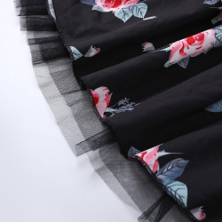 4-9Y Kids Girls Floral Mesh Dresses With Belt  Clothing Kidswear  