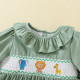 9M-5Y Toddler Girls Corduroy Ruffle Collar Animal Embroidery Dresses  Girls Clothes  