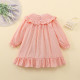 9M-5Y Toddler Girls Retro Animal Embroidered Ruffle Collar Dresses  Girls Clothes  
