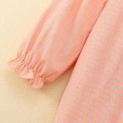 9M-5Y Toddler Girls Retro Animal Embroidered Ruffle Collar Dresses  Girls Clothes  