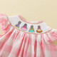 9M-5Y Toddler Girls Flutter Sleeve Plaid Smocked Dresses  Girls Clothes  