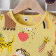 18M-7Y Toddler Girls Dinosaur Pattern Short Sleeve Dresses  Girls Clothes  