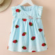 18M-7Y Toddler Girls Lace Patchwork Strawberry Embroidered Dresses  Girls Clothes  
