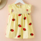 18M-7Y Toddler Girls Lace Patchwork Strawberry Embroidered Dresses  Girls Clothes  