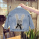9M-7Y Toddler Girls Lapel Pearl Denim Jackets  Girls Clothes  