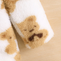 3-7Y Unisex Bear Lapel Plush Jackets & Coats  Toddler Boutique Clothing  