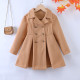 4-9Y Kids Girls Double-Breasted Wool Lapel Jackets  Kids Clothes  