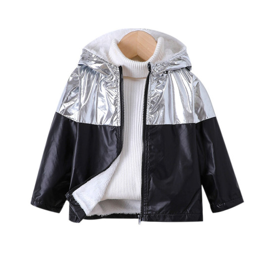 18M-6Y Toddler Two-Color Patchwork Hooded Fleece Jackets  Toddler Boutique Clothing  