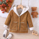 18M-6Y Toddler Girls Plush Hooded Jacket  Girls Fashion Clothes  