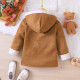18M-6Y Toddler Girls Plush Hooded Jacket  Girls Fashion Clothes  